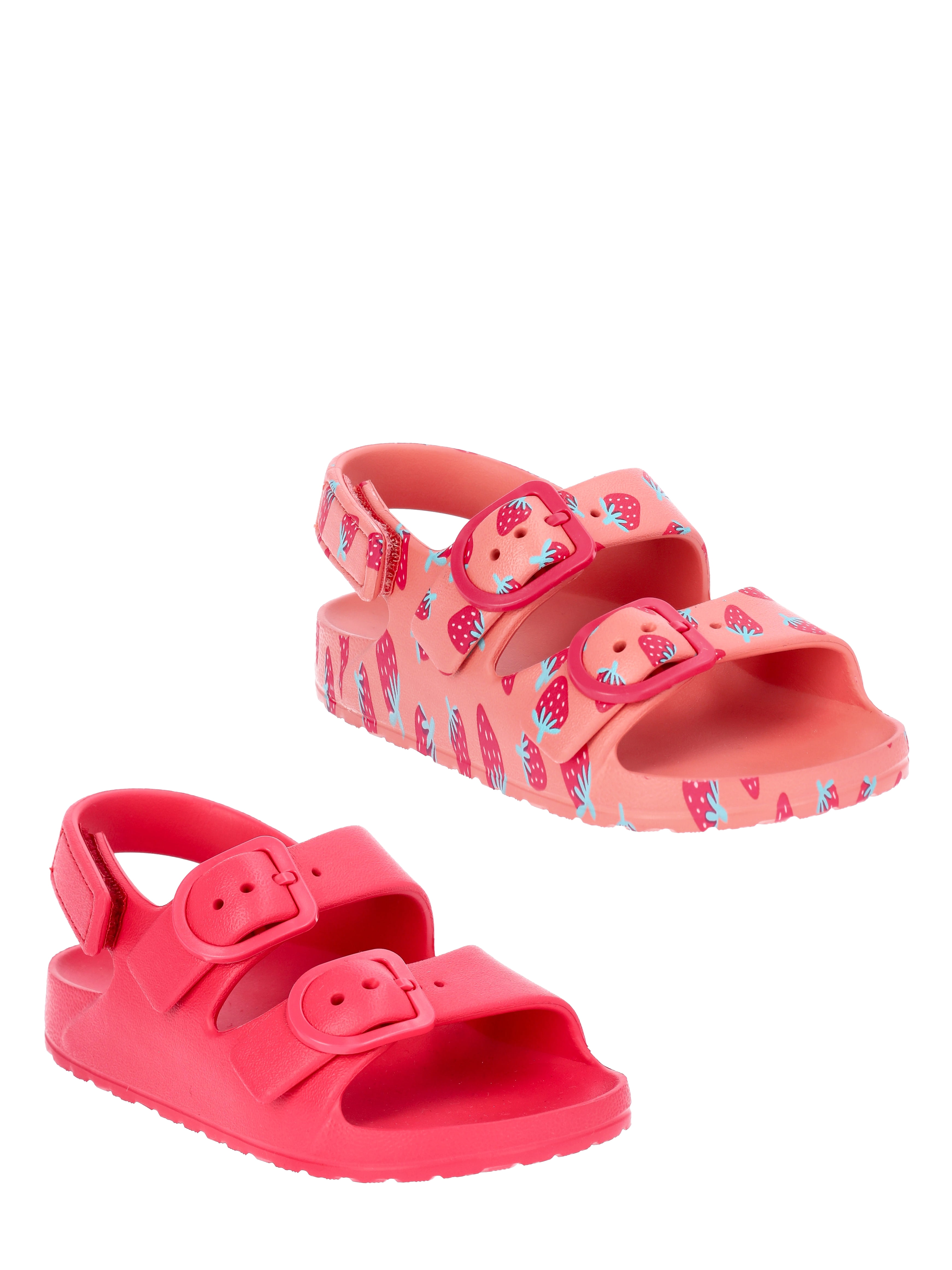 Walmart Coupons of Wonder Nation Toddler Kids EVA Two Buckle Sandal, 2- Pack