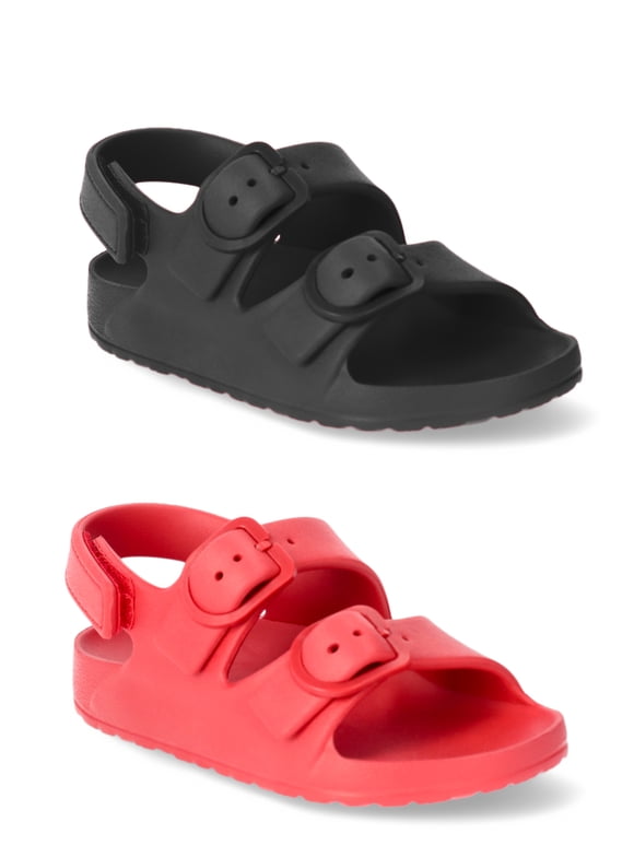 Toddler Kids EVA Two Buckle Sandal, 2- Pack