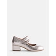 thumbnail image 1 of Wonder Nation Toddler, Little & Big Girls Double Strap Dress Shoes with Block Heels, 1 of 5