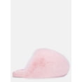 thumbnail image 1 of Wonder Nation Toddler, Little & Big Girls Faux Fur Puff Slippers, 1 of 6