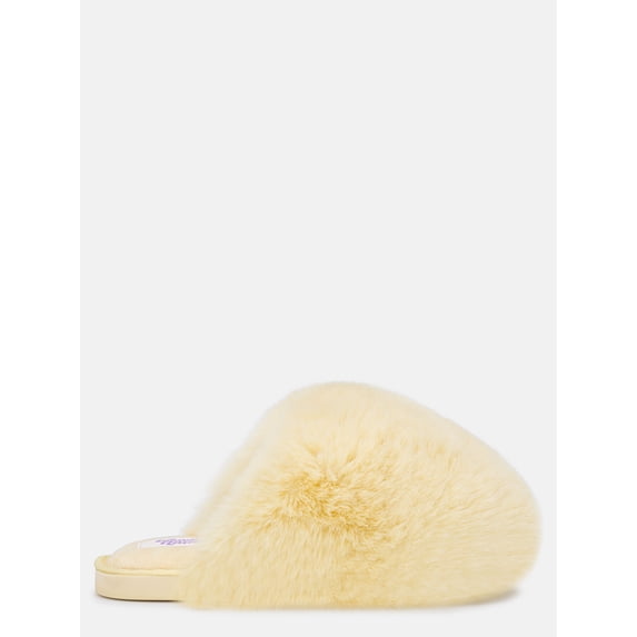 Wonder Nation Toddler, Little & Big Girls Faux Fur Puff Slippers