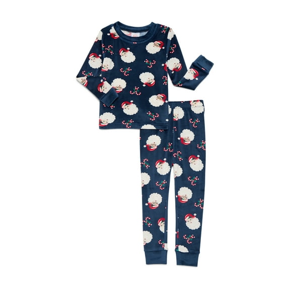 Wonder Nation Toddler Boys Long Sleeve Tight Fit Top and Pants Sleep Set, 2-Piece, Sizes 12M-5T