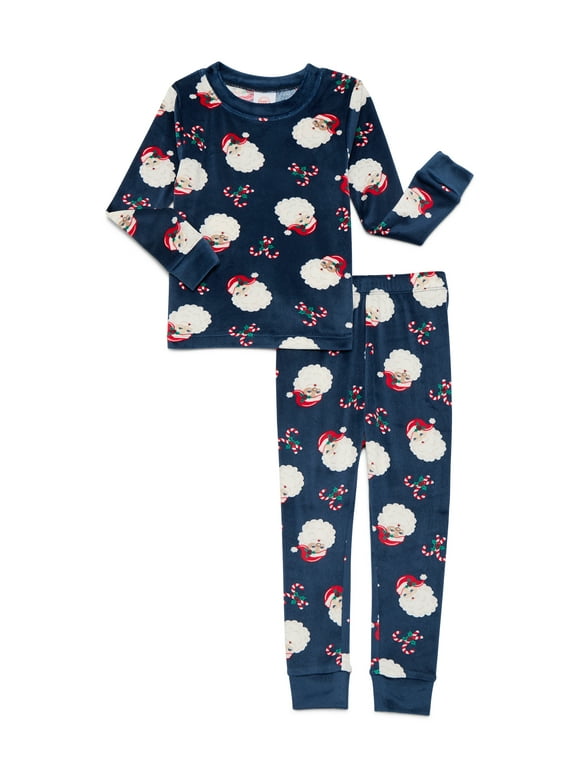 Toddler Boys Long Sleeve Tight Fit Top and Pants Sleep Set, 2-Piece, Sizes 12M-5T
