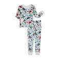 thumbnail image 1 of Wonder Nation Toddler Girls Long Sleeve Tight Fit Top and Pants Sleep Set, 2-Piece, Sizes 12M-5T, 1 of 3