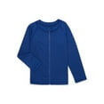 thumbnail image 1 of Wonder Nation Toddler Boys Zip Up Rash Guard with Long Sleeves, Sizes 12M-5T, 1 of 3