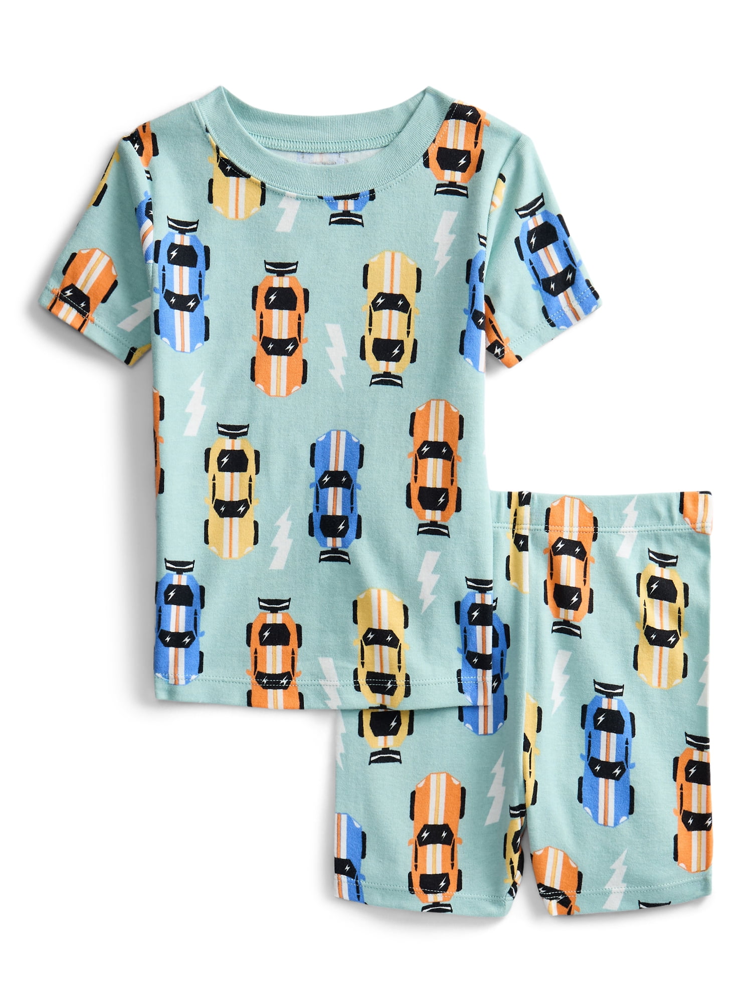 Wonder Nation Toddler Boys Printed Tee & Shorts, 2-Piece Cotton Pajama Set, Sizes 12M-5T