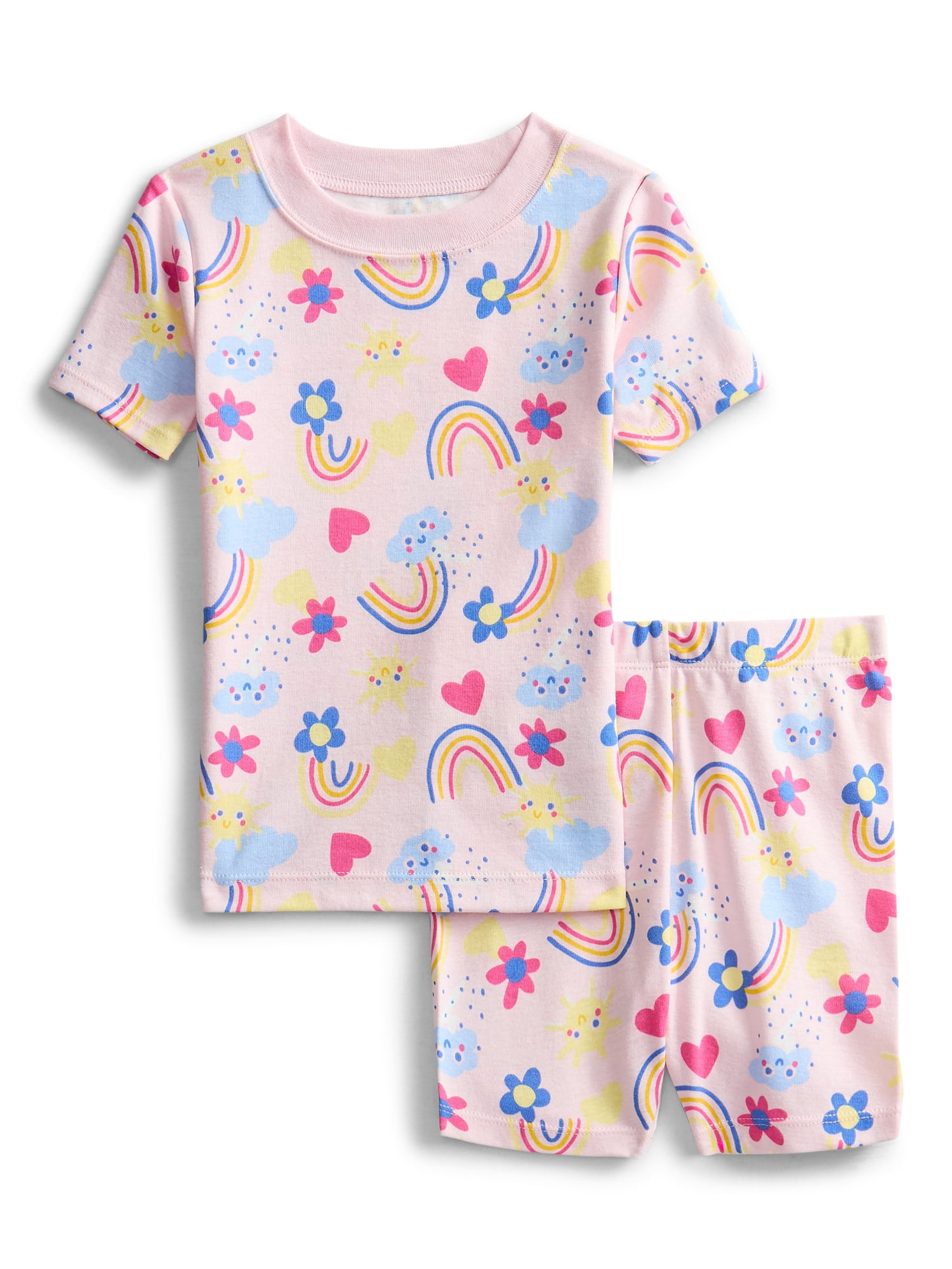 Wonder Nation Toddler Boys Printed Tee & Shorts, 2-Piece Cotton Pajama Set, Sizes 12M-5T