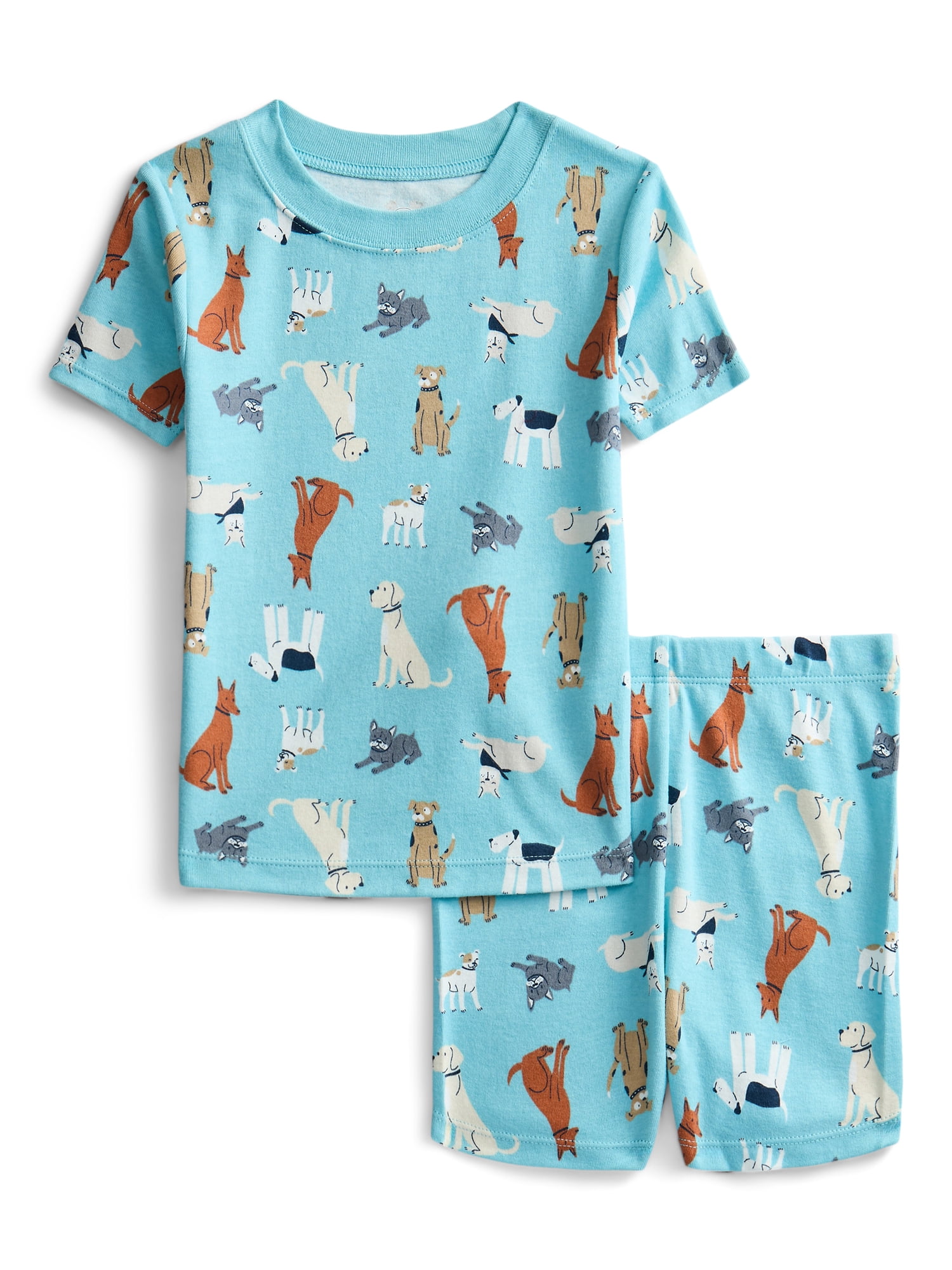 Wonder Nation Toddler Boys Printed Tee & Shorts, 2-Piece Cotton Pajama Set, Sizes 12M-5T