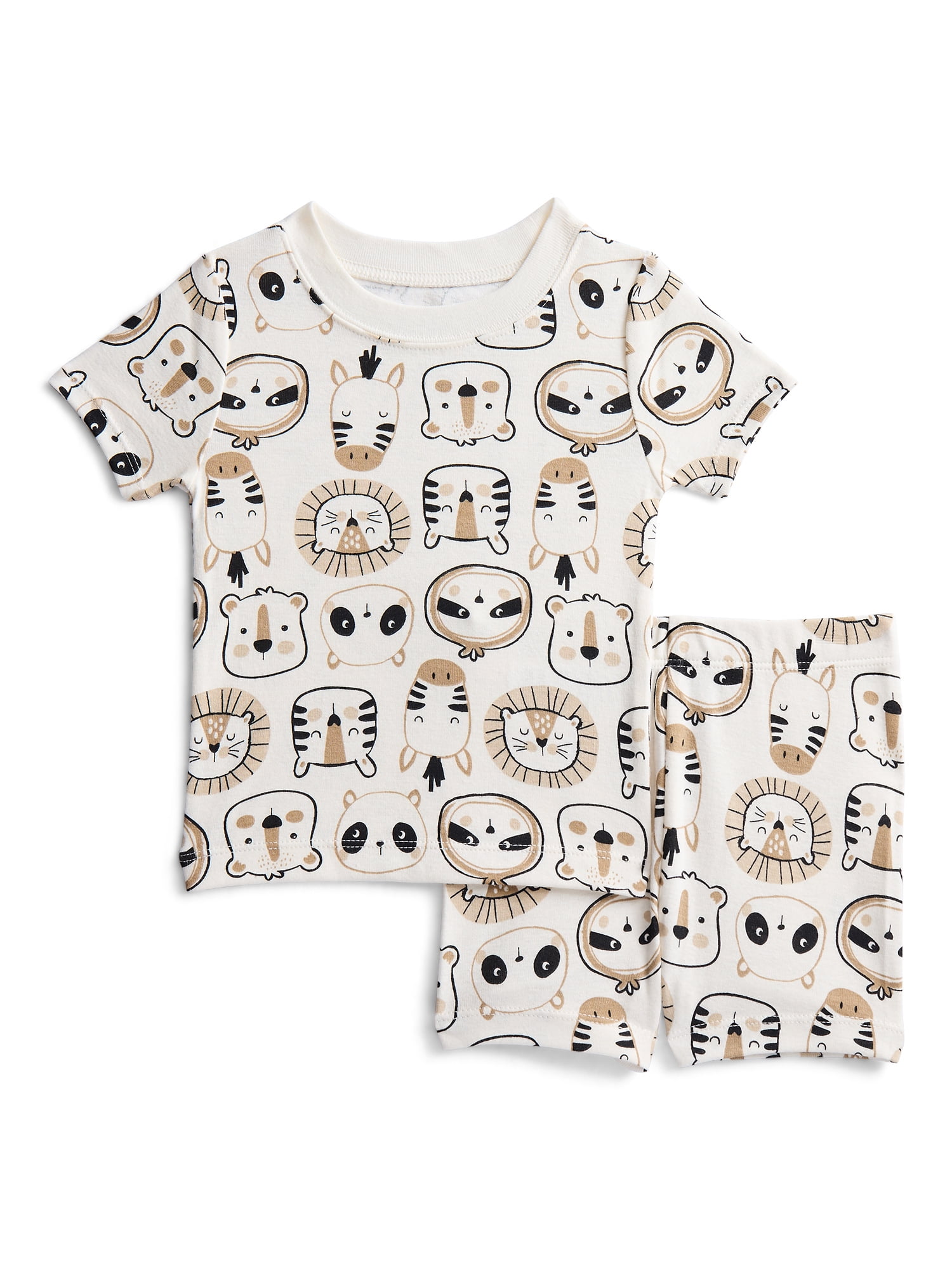 Wonder Nation Toddler Boys Short Sleeve Tee and Shorts Cotton Pajama Set, 2-Piece, Sizes 12M-5T
