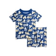 thumbnail image 1 of Wonder Nation Toddler Boys Short Sleeve Tee and Shorts Cotton Pajama Set, 2-Piece, Sizes 12M-5T, 1 of 3