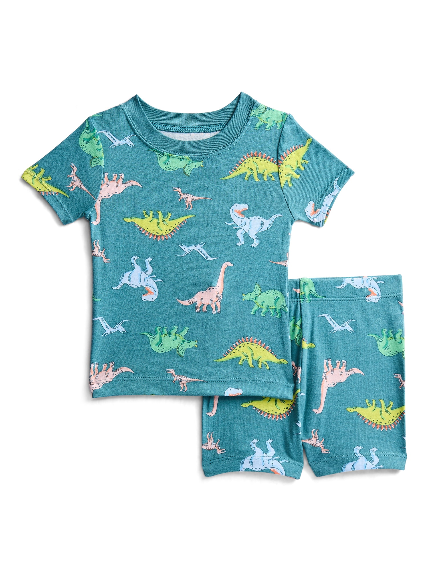 Wonder Nation Toddler Boys Short Sleeve Tee and Shorts Cotton Pajama Set, 2-Piece, Sizes 12M-5T