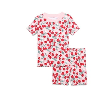Wonder Nation Toddler Short-Sleeve Tee & Shorts Cotton Pajama Set, 2-Piece, Sizes 12M-5T