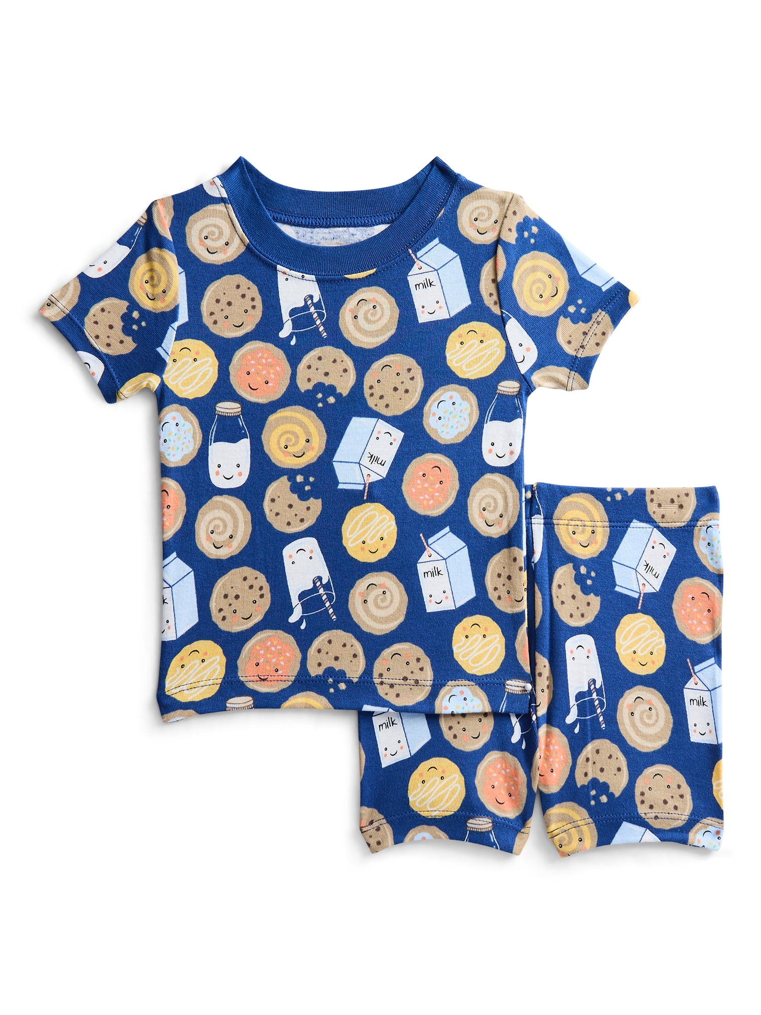 Wonder Nation Toddler Boys Short Sleeve Tee and Shorts Cotton Pajama Set, 2-Piece, Sizes 12M-5T