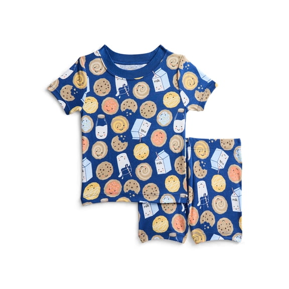 Wonder Nation Toddler Boys Short Sleeve Tee and Shorts Cotton Pajama Set, 2-Piece, Sizes 12M-5T