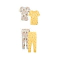 thumbnail image 1 of Wonder Nation Toddler Short Sleeve Tight Fit Cotton Pajama Set, 4-Piece, Sizes 12M-5T, 1 of 1