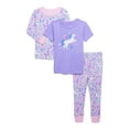 thumbnail image 1 of Wonder Nation Toddler Short and Long Sleeve Cotton Pajama Set, 3-Piece, Sizes 12M-5T, 1 of 4