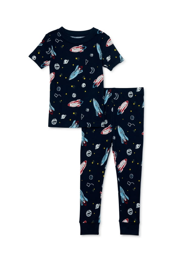 Toddler Top and Long Pants Snug Fit Cotton Pajama Set, 2-Piece, Sizes 12M-5T