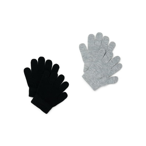 Wonder Nation Toddler Knit Gloves, 2-Pack