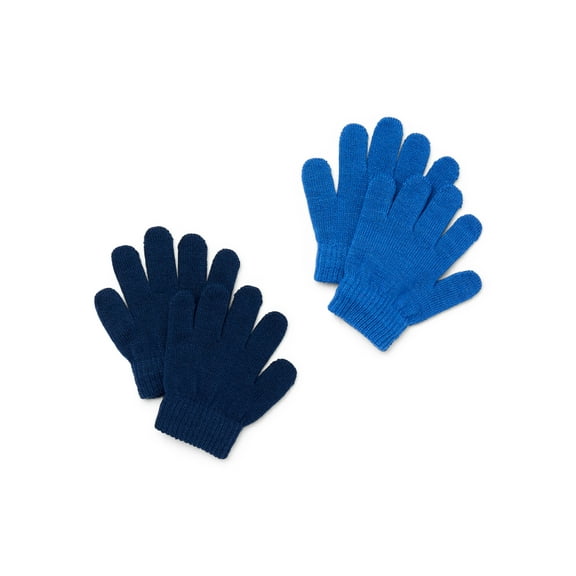 Wonder Nation Toddler Knit Gloves, 2-Pack