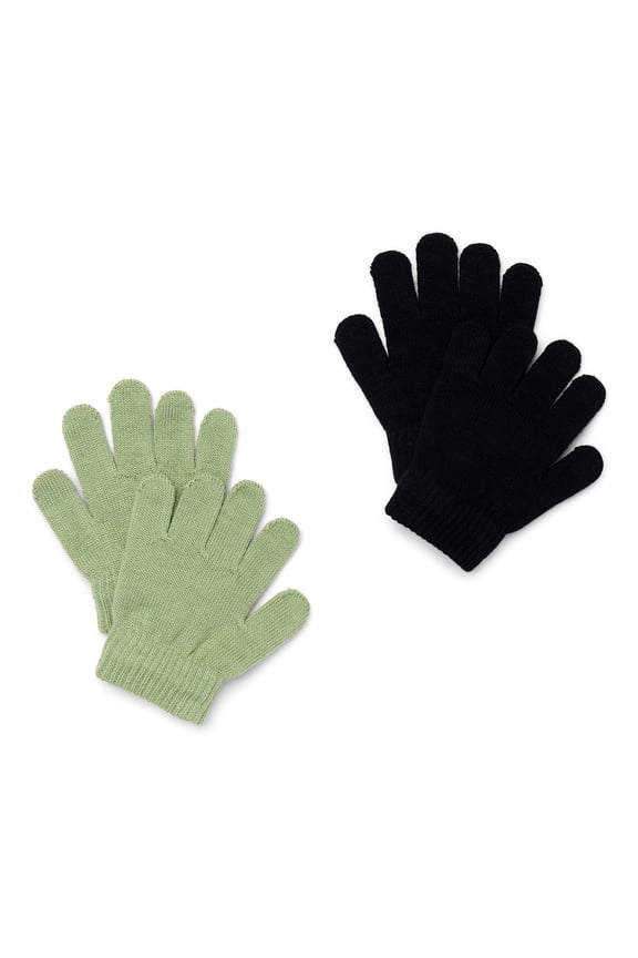 Toddler Knit Gloves, 2-Pack