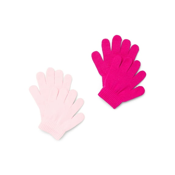 Wonder Nation Toddler Knit Gloves, 2-Pack