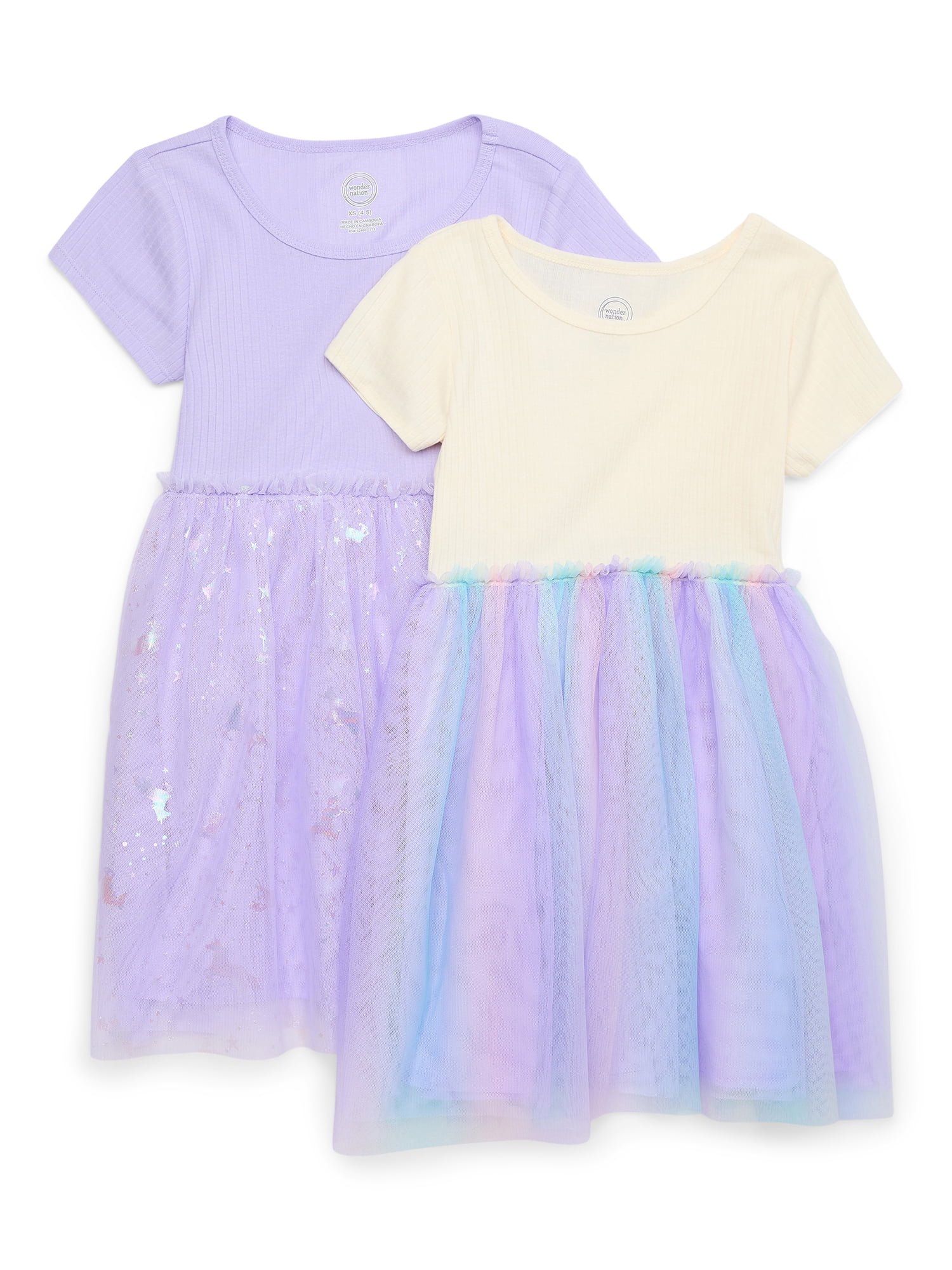 Wonder Nation Tutu Dress, 2 Pack, Sizes 4-18 & Plus