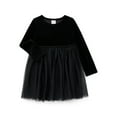 thumbnail image 1 of Wonder Nation Toddler Girls' Velour Tutu Dress with Long Sleeves, Sizes 12M- 5T, 1 of 3