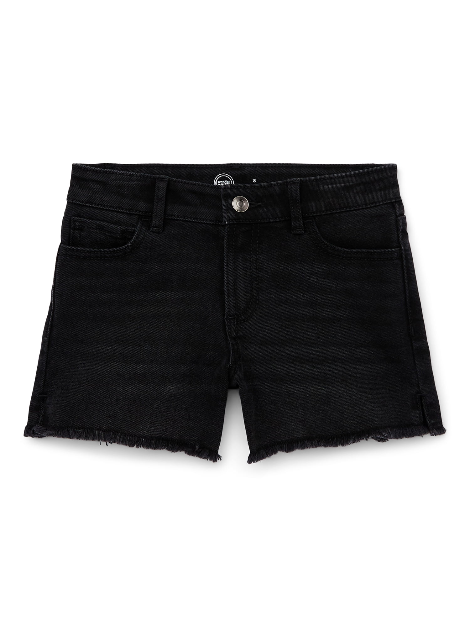 【WONDER WONDER】Shirin Point Brush Part 5 Short Denim Pants Wonder-Nation-Tween-Frayed-Hem