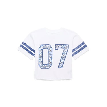 Wonder Nation Tween Girls Boxy Graphic Tee with Short Sleeves, Sizes 4-18