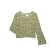 thumbnail image 1 of Wonder Nation Tween Girls Crochet Top with Long Sleeves, Sizes 4-16, 1 of 5