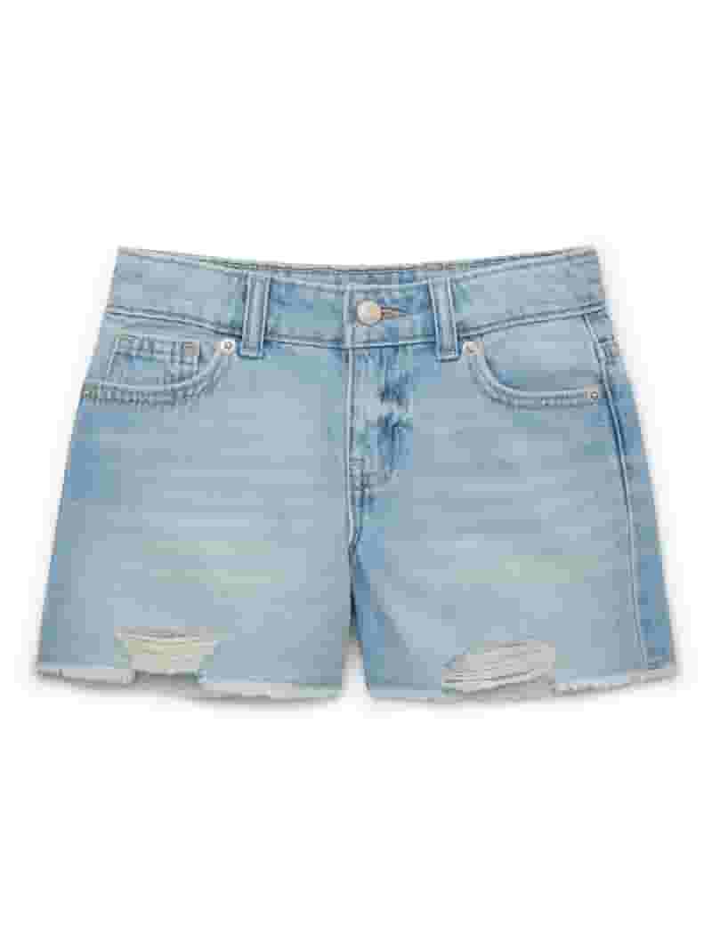 【WONDER WONDER】Takun Bijo Over 5-quarter Bermuda Denim PT Wonder Nation Tween Girls Cutoff Denim Shorts, Sizes 5-18