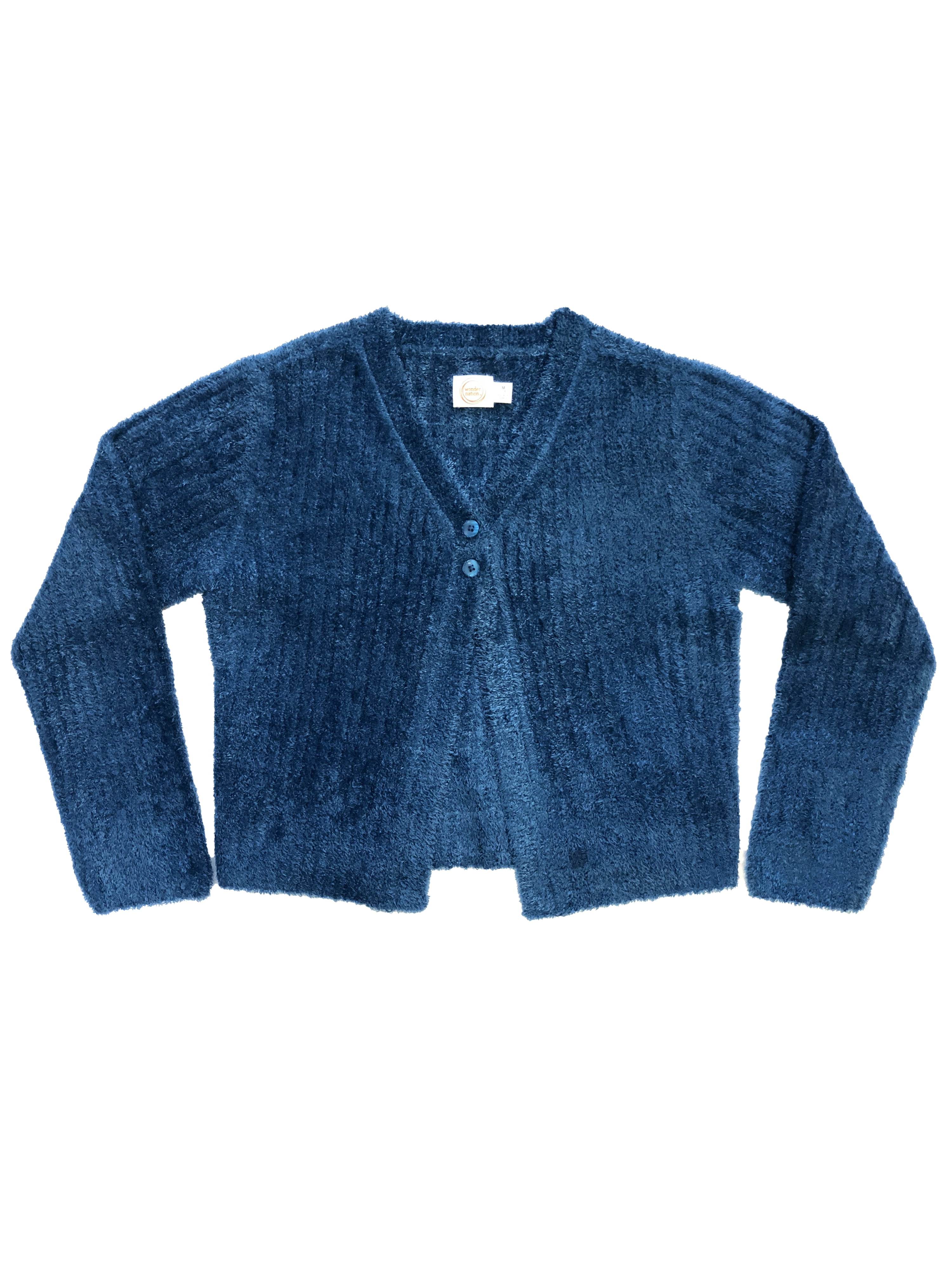 Wonder Nation Tween Girls Eyelash Long Sleeve Cardigan Sweater, Sizes 4-18