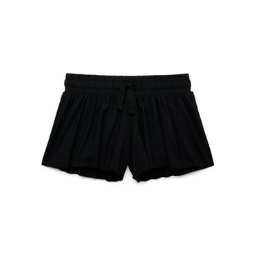 Wonder Nation Tween Girls Flutter Shorts with Liner, Sizes 4-18