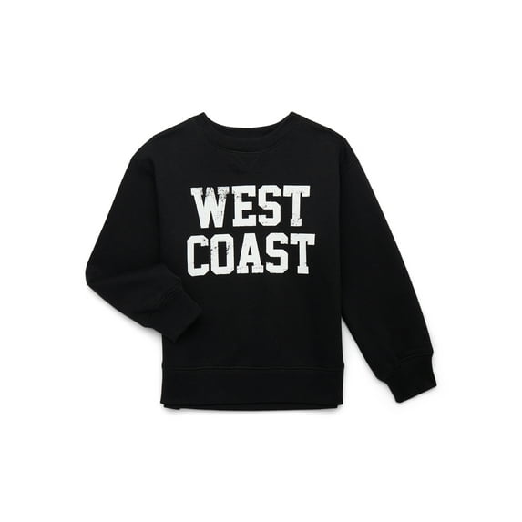 Wonder Nation Tween Girls City Graphic Crewneck Sweatshirt, Sizes 4-18