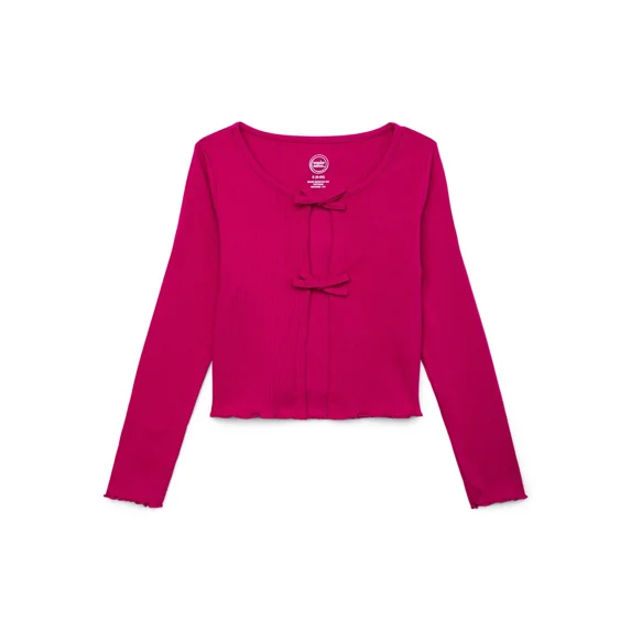 Wonder Nation Tween Girls Long Sleeve Cami-Cardi Set, Sizes 4-18