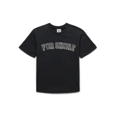 Wonder Nation Tween Girls Oversized Graphic Short Sleeve Tee, Sizes 4-18