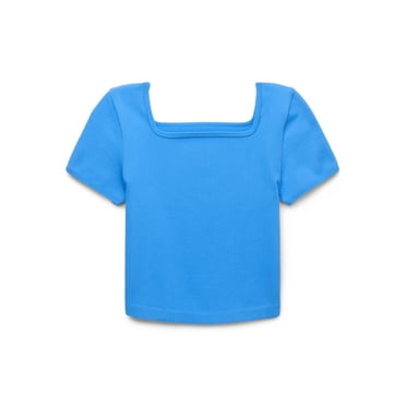 Wonder Nation Girls Seamless Tee with Short Sleeves, Sizes 4-18 & Plus