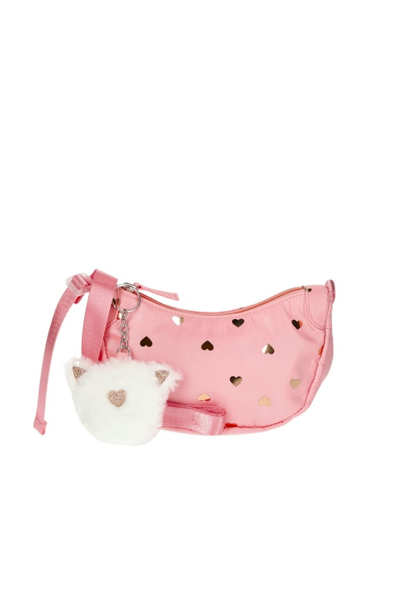 Kids Heart Sling Bag, Pink
