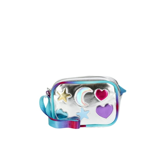 Wonder Nation Kids Patchwork Crossbody Bag, Silver