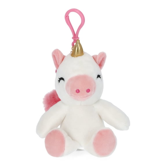 Wonder Nation Unicorn Plush Keychain, Ivory