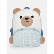 Wonder Nation Toddlers 13.5" Cozy Teddy Bear Backpack, Minted Green