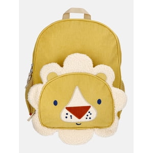 Mochila de 13.5" para niños pequeños, melena de león en pana, color cera de abejas