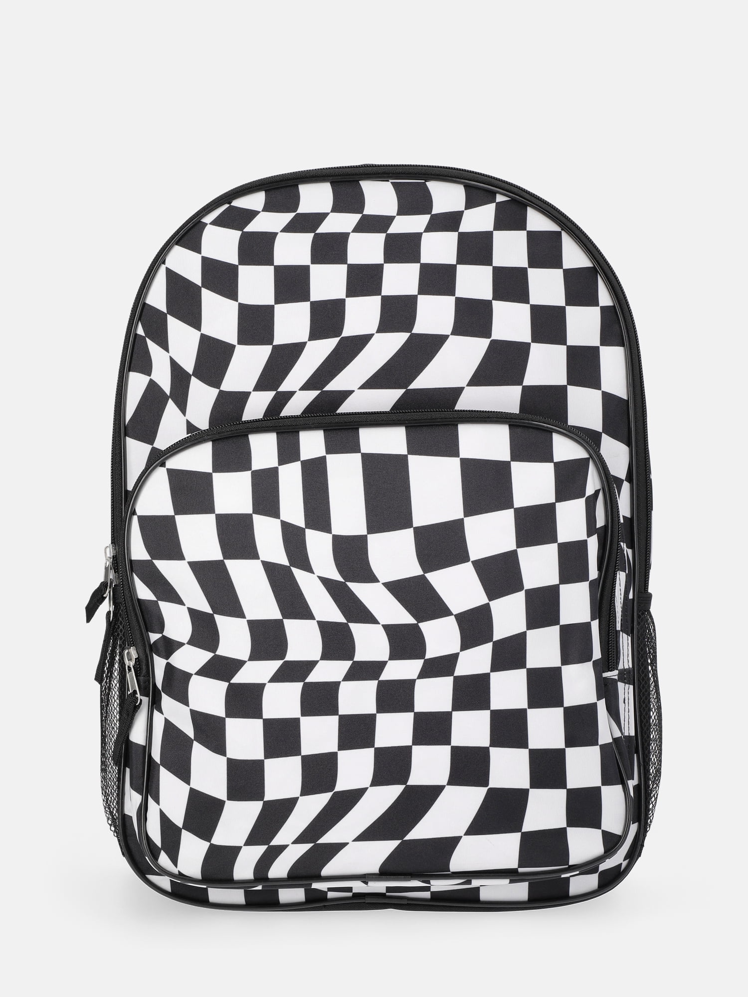 black and white non-leather backpack AUUXVA Day Of The Dead Skull Pattern Adults School Bag Casual College Bag Travel Zipper Bookbag Hiking Shoulder Daypack for Women Men To Backpack in White Black&White (Minimalist Backpack) – BDifferent