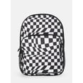 thumbnail image 1 of Wonder Nation Kids' 17" Optic Checks Backpack, Black and White, 1 of 6