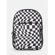 Kids' 17" Optic Checks Backpack, Black and White
