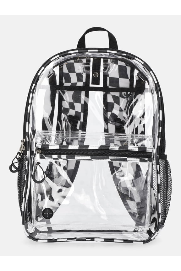Kids' Clear 17" Adaptive Backpack, Optic Checks