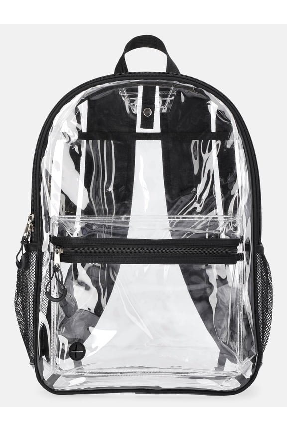 Kids' Clear 17" Adaptive Backpack, Black