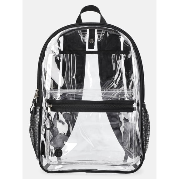 Wonder Nation Kids' Clear 17" Adaptive Backpack, Black
