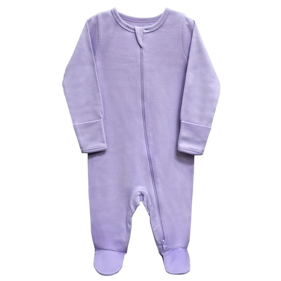 Wonder Nation Unisex Baby Zip Front Sleep N Play Pajamas, Preemie-6/9 Months