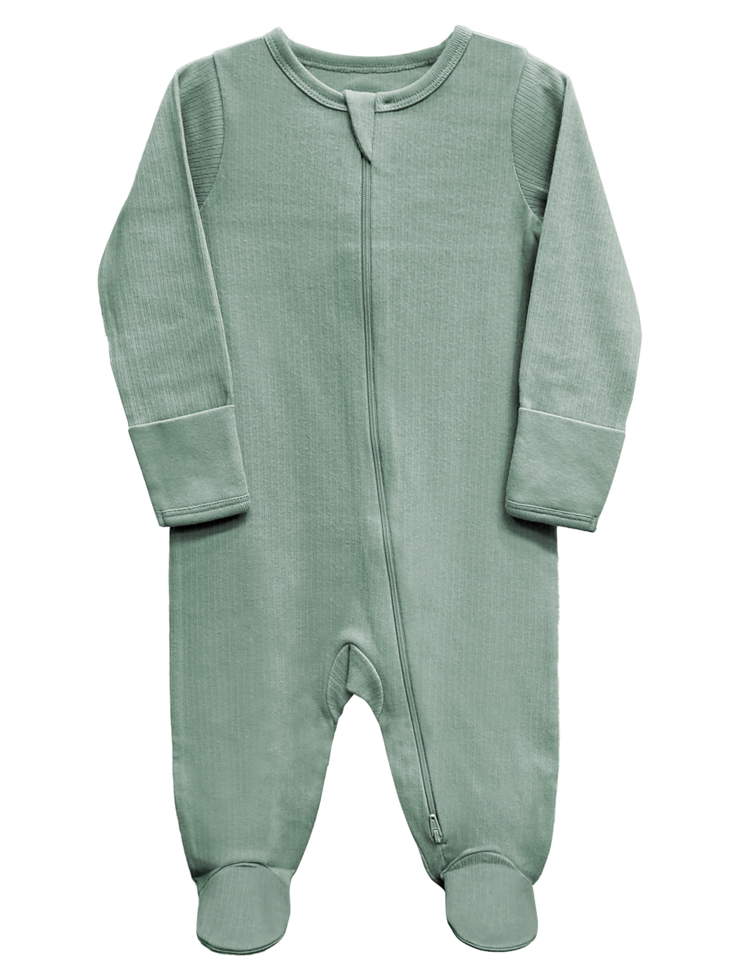 Wonder Nation Unisex Baby Zip Front Sleep N Play Pajamas, Preemie6/9